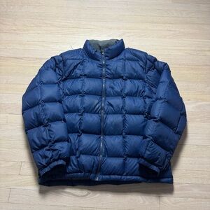 Vintage Eddie Bauer Goose Down Puffer Jacket Men’s XL Navy Blue Quilted